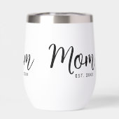 Maman Etablie Date Nouvelle Maman Cadeau Noir Scri (Arrière)