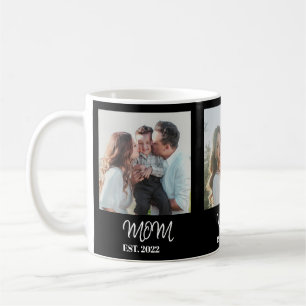 Maman établie, écriture blanche, mug à café 3 phot