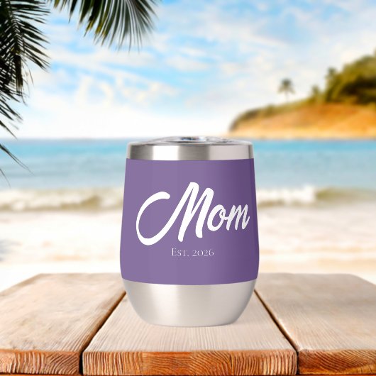 Maman établie écriture violette (Plage (pivotée))