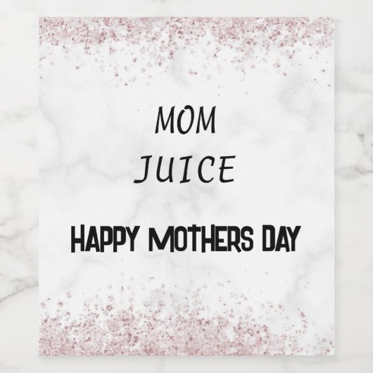Maman Étiquette de vin de jus (Étiquettes simples)
