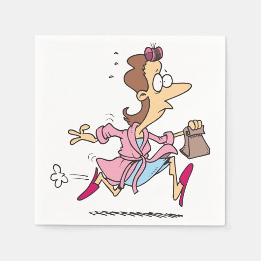 Maman exécute des serviettes en papier (Devant)