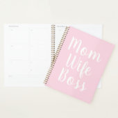 Maman femme patron clair rose script personnalisé (Devant avec enveloppe)
