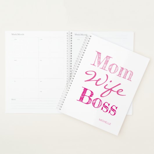 Maman Femme Typographie Boss Ajouter Votre Nom (Devant avec enveloppe)