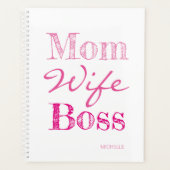 Maman Femme Typographie Boss Ajouter Votre Nom (Devant)