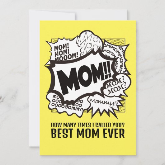 MAMAN ! Fête des mères grâce aux cartes (Devant)