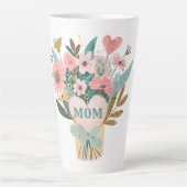 Maman Fleur Bouquet Latte Mug (Devant)