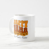 Maman Heureuse Mignonne Mug Café Or & Marrons (Devant gauche)