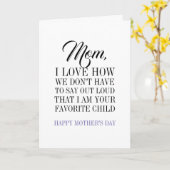 Maman Je suis ta carte de fête de la mère de l'enf (Fleur jaune)