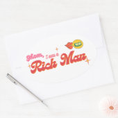 Maman, je suis un Sticker ovale de l'homme riche (Enveloppe)