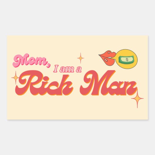 Maman, je suis un Stickers Homme Riche (Devant)