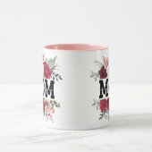 "Maman, je t'aime" aquarelle florale tasse à café (Centre)
