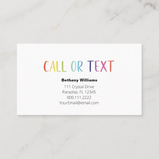 Maman Jouer Simple Points Colorés Cartes d'appel (Dos)