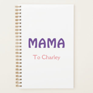 Maman joyeuse mères rétro violet ajouter nom texte