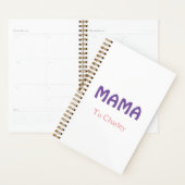 Maman joyeuse mères rétro violet ajouter nom texte (Devant avec enveloppe)