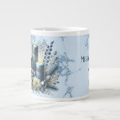 Maman Joyeux Noël Bougies bleues Spécialité Mug (Devant)