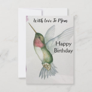 Maman Joyful Hummingbird Bonne carte d'anniversair