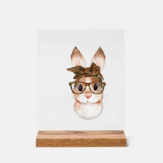 Maman lapin de Pâques mignon année du léopard de P (Recto)