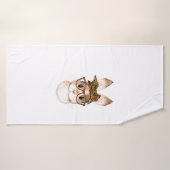 Maman lapin de Pâques mignon Léopard de Pâques Ann (Serviette de bain)
