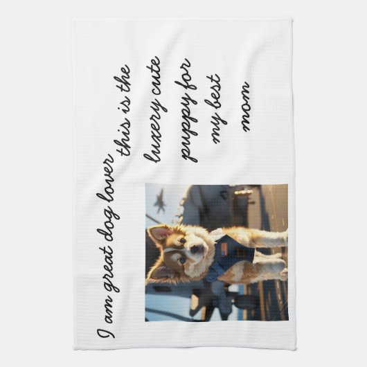 Maman Luxury Chiot Modèle Serviettes de cuisine (Vertical)