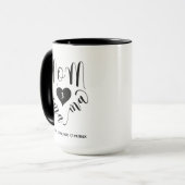 Maman Mama Ma Heart Kids Kids Noms Mug (Devant gauche)