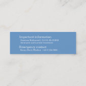 Maman / maman appeler des cartes d'information min (Dos)