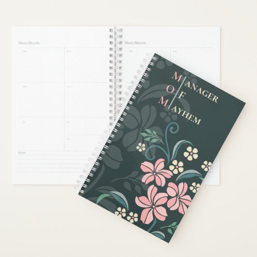 Maman Manager de Mayhem Stylish Floral (Devant avec enveloppe)