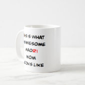 maman maorie, superbe tasse à café (Devant gauche)