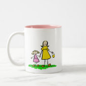 Maman & Me Blond Little Girl Mug (Gauche)