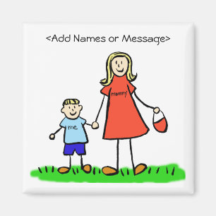 Maman & Me - Mère et Fils Blond Family Magnet