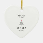 Maman | Mema Year Est. Ornement en céramique de No (Devant)