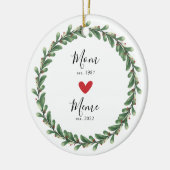 Maman | Mème Année Est. Ornement en céramique (Gauche)