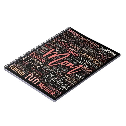 Maman Mère Parole Nuage Carnet Spiral (Côté gauche)