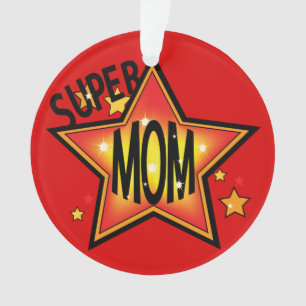Maman Mère Super Star Noël Orn 2