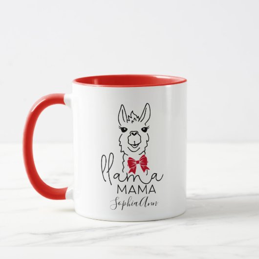 Maman mignonne Coffe Tea Mug de lama (Gauche)