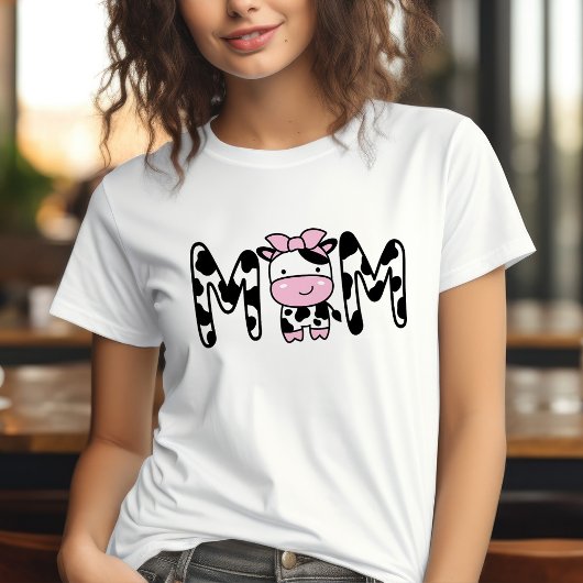 Maman mignonne Cow à thème Anniversaire T-shirt