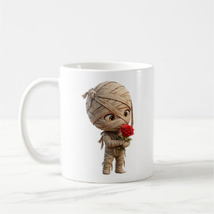 Maman Mignonne Tenant une Rose Rouge Mug Amour Hal
