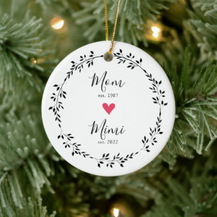 Maman Mimi Année d'Est. Ornement en céramique en