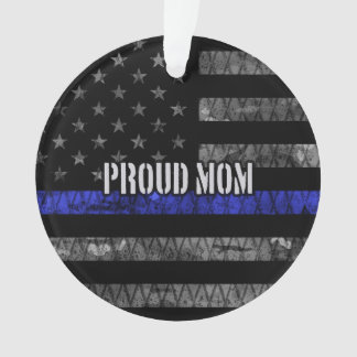 Maman Mince Ligne Bleue Distorsion Drapeau