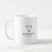 Maman Moderne | Mawmaw Année de Fondation Mug à Ca (Gauche)