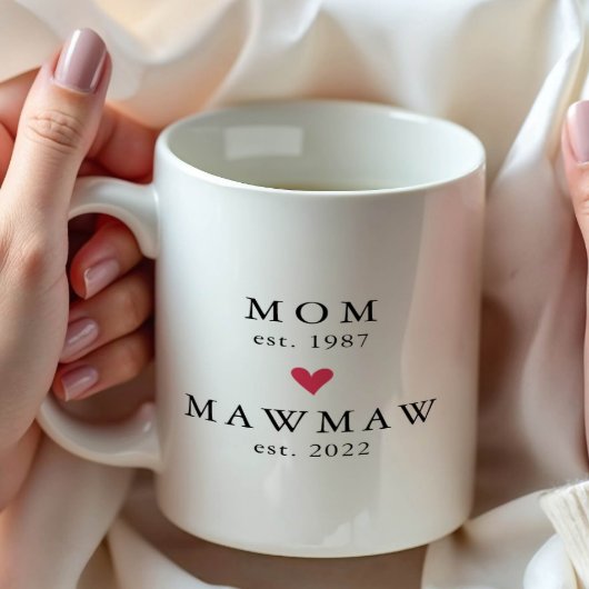 Maman Moderne | Mawmaw Année de Fondation Mug à Ca