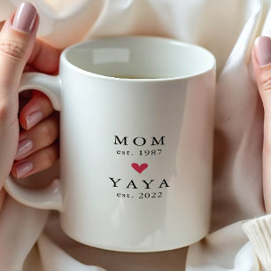Maman moderne   Yaya Année Est. Café Mug