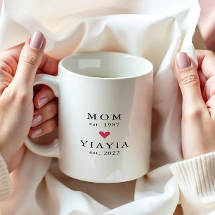 Maman moderne Yiayia Année Est. Café Mug