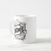 MAMAN ! Moi, Time Mug. Version comique Café Mug (Devant gauche)