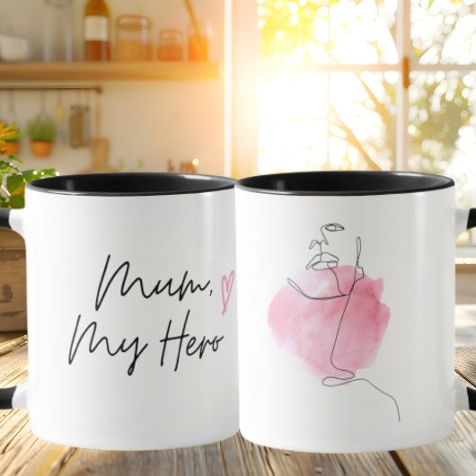 Maman Mon Héros Fête des Mères Café Mug