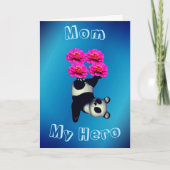 Maman Mon héros Jongle Panda Carte d'anniversaire (Devant)