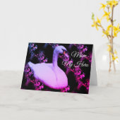 Maman Mon Héros Regal Swan Carte d'anniversaire (Fleur jaune)