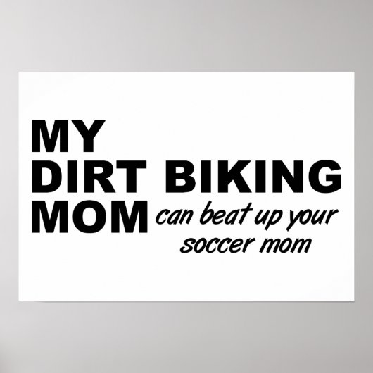 Maman Motocross Poster Drôle (Devant)