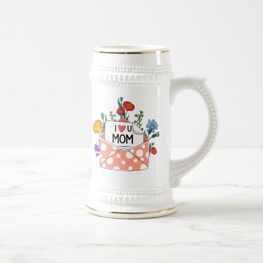 Maman Mug Je t'aime Maman Beer Stein (Droite)