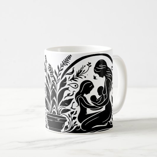 Maman Mug - Le cadeau parfait pour maman! ☕ (Devant droit)