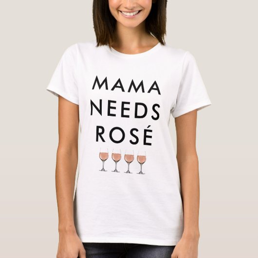 Maman Needs Rosé Maternity T-Shirt (Devant)